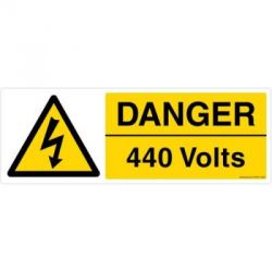 Safety Sign Store CW304-1029V-01 Danger: 440 Volts Sign Board