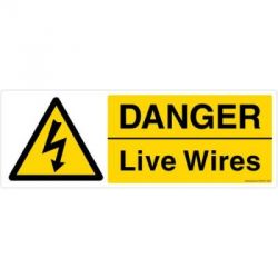 Safety Sign Store CW306-1029PC-01 Danger: Live Wires Sign Board