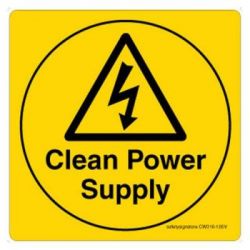 Safety Sign Store CW316-105V-01 Clean Power Supply Sign Board