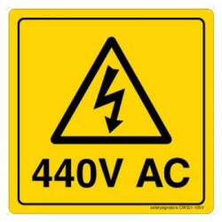 Safety Sign Store CW321-210AL-01 Danger: 440 Volts Sign Board