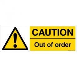 Safety Sign Store CW408-1029PC-01 Caution: Out Of Order Sign Board