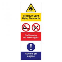 Safety Sign Store CW432-1029AL-01 Petroleum Sprit Highly Flammable Sign Board