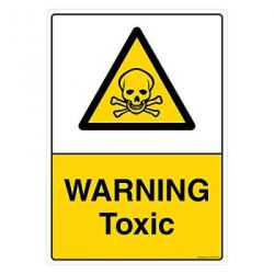 Safety Sign Store CW447-A4PC-01 Warning: Toxic Sign Board