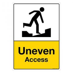 Safety Sign Store CW601-A3AL-01 Uneven Access Sign Board