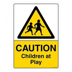 Safety Sign Store CW605-A2AL-01 Caution: Children At Play Sign Board
