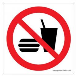 Safety Sign Store CW616-105PC-01 No Food-Graphic Sign Board