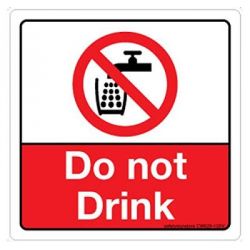 Safety Sign Store CW629-105AL-01 Do Not Drink Sign Board