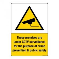 Safety Sign Store CW705-A4AL-01 Cctv Warning Sign Board