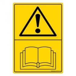 Safety Sign Store DS102-A6V-01 Warning: Read Manual - Graphic Sign Board