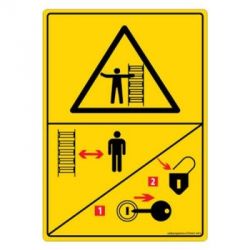 Safety Sign Store DS422-A6V-01 Danger: Entanglement Hazard-Bucket Wheel - Graphic Sign Board