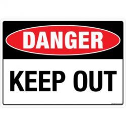 Safety Sign Store FS108-A4AL-01 Danger: Keep Out Sign Board