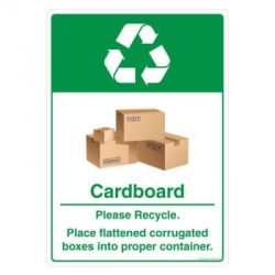 Safety Sign Store FS209-A4AL-01 Recyclable Cardboard Sign Board