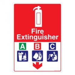 Safety Sign Store FS402-A4AL-01 Fire Extinguisher Sign Board