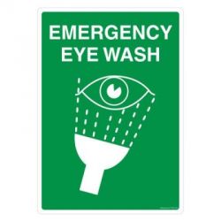 Safety Sign Store FS406-A4AL-01 Emergency Eye Wash Sign Board