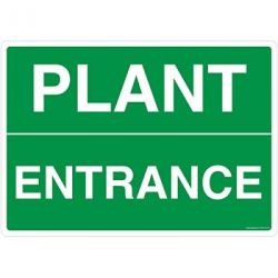 Safety Sign Store FS513-A4AL-01 Plant Entrance Sign Board