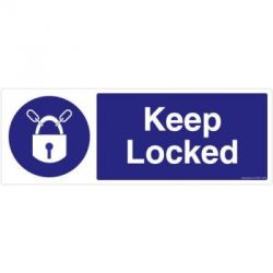 Safety Sign Store FS608-1029AL-01 Keep Locked Sign Board