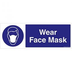 Safety Sign Store FS611-1029PC-01 Wear Face Mask Sign Board