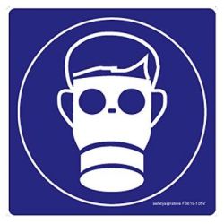 Safety Sign Store FS619-105V-01 Gas Mask-Graphic Sign Board