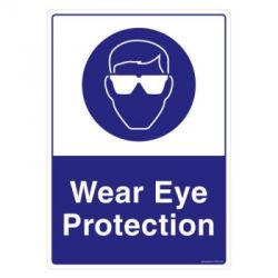 Safety Sign Store FS627-A3V-01 Wear Eye Protection Sign Board