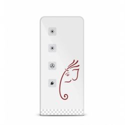 BuildTrack BT-EzR4S Remote Control for Spiritual Room Lights & Fans, Color White