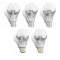Tamters LED Bulb, Power 9W, Set of 5 Pcs, White Color