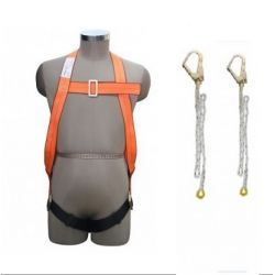 Metro SB 1018 with Double RL 105PP Full Body Harness, Length 2m