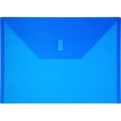 Solo CH 109 Document Envelope (Velcro), Size A4, Transparent Blue Color