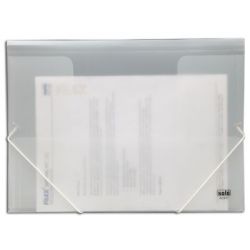 Solo DC 558 Document Case (Elastic Closer), Size A4, Translucent White Color