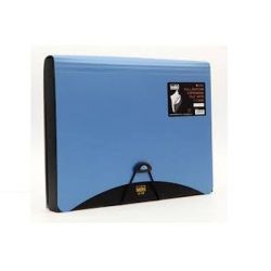 Solo EF 302 Full Bottom Expanding File - 1" Case, Size A4, Blue Color