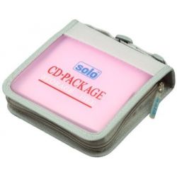 Solo CD 032 Computer CD Wallet, Zipper, 32 CD, Frosted Pink Color