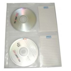 Solo CD 012 Computer CD Wallet - Pouch, 2 CD, Transparent White Color