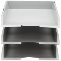 Solo TR 113 Paper & File Tray (3 Pcs. Set), Size XL, Grey Color
