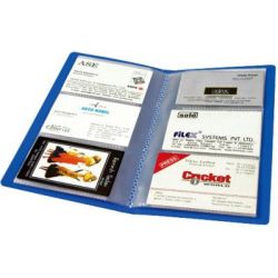 Solo BC 801 Business Cards Holder - 120 Cards, Blue Color
