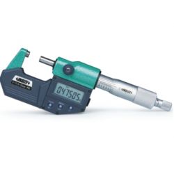 Insize 3631-25 Non-Rotating Spindle Digital Micrometer, Range 0-25/0-1inch, Reading 0.001mm
