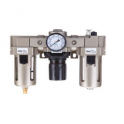 SPAC Pneumatic AC3000-03 Filter Regulator Lubricator, Size 3/8inch, Operating Pressure 0.5 - 10kgf/sq cm, Pressure Gauge Port 1/4inch