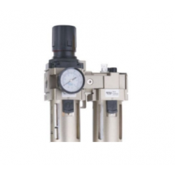 SPAC Pneumatic AC2010-02 Filter Regulator Lubricator, Size 1/4inch, Operating Pressure 0.5 - 10kgf/sq cm, Pressure Gauge Port 1/4inch
