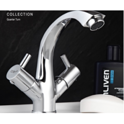 Central Hole Basin Mixer with 450mm Long Connection Pipes 