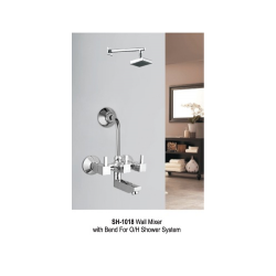 Wall Mixer with Bend For Overhead Shower System