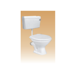 White Dualflush PVC Cistern with Fitting - Calico