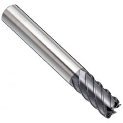 YG-1 G8A37901 Stub Cut Length Corner Radius End Mill with Extended Neck, Shank Diameter 6mm, Length of Cut 1.5mm, Overall Length 40mm