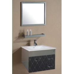 Elegant Casa SS-004 Bathroom Cabinet, Main Cabinet Size 800 x 480mm, Mirror Size 600 x 800mm, Material Stainless Steel