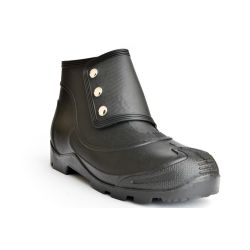 Hillson No Risk Button Shoe, Size 7, Sole Type Hard PVC, Toe Type Steel Toe, Style High Ankle