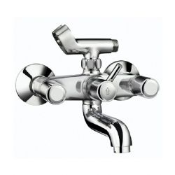 Bobs Wall Mixer Faucet with Telephonic Shower Arrangement, Collection Solo, Cartridge 40mm