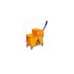 Amsse Single Bucket 20L Wringer Trolley-Red Yellow