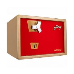 Godrej SEMPC1011035 Safe, Model Premium Coffer V1 Red, Weight 19kg, Size 254 x 362 x 305mm
