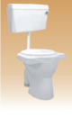 Ivory PVC Cistern With Fitting(Sleek) - Common