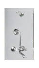 Wall Mixer with Bend For Overhead Shower System
