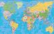 Asian Maps of World, Matt, Size 70 x 100cm