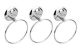 Osian CT-3033 Stainless Steel Napkin Ring Set, Series Creta, Length 6, Width 6