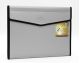 Solo EF 886 Executive Portfolio - 6 Sections (with Pad), Size A4, Metallic Grey Color